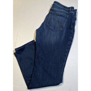 Lee Womens Jeans Stretch Sz 18 Med Modern Series Skinny Leg Mid Rise Denim Blue
